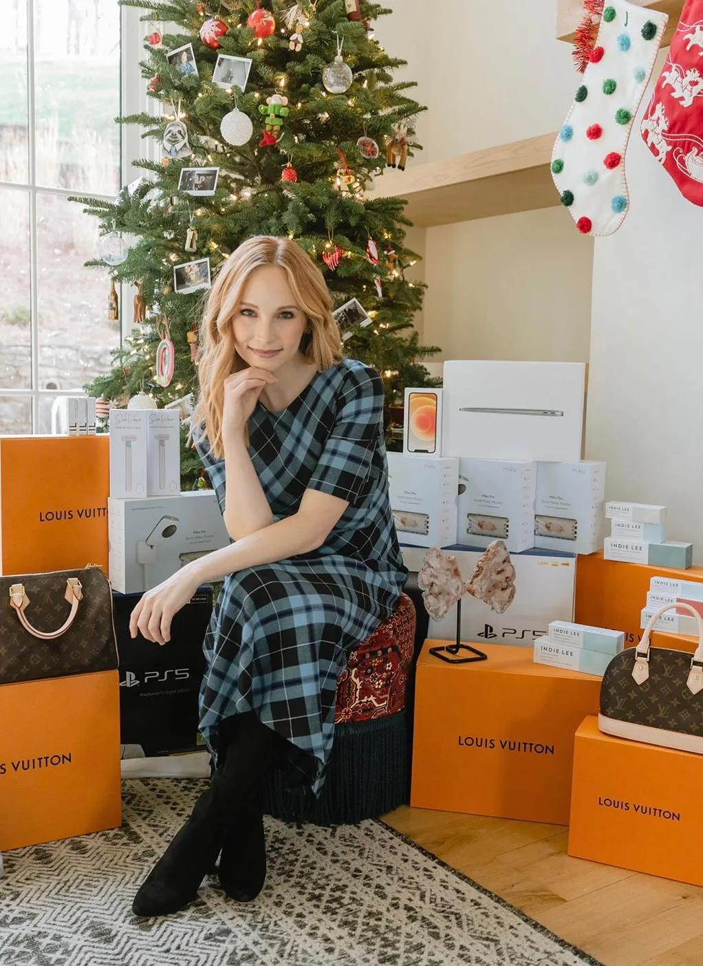 Celebrity giveaway post with VIP brand products highlighted